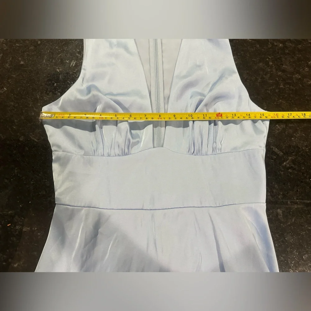 Abercrombie & Fitch Plunge Sleeveless Mini Dress A line swing dress Sz small - Picture 9 of 10
